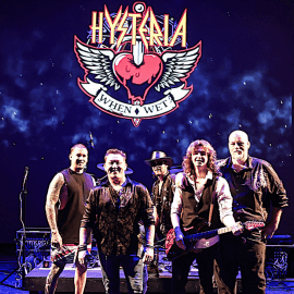 hysteria when wet logo and band